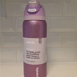 Owala Purple Insulated Water Bottle with Straw